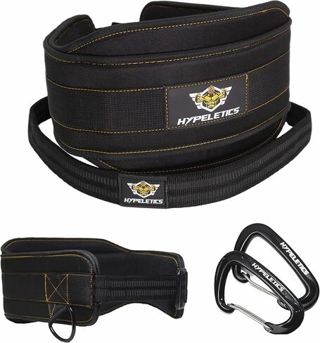 حزام غمس مرجح من Hypeletics - حزام 40 بوصة مصمم للأوزان الثقيلة يحل محل السلسلة - يحمل 300 رطل لعمليات السحب الموزونة وحزام القرفصاء - أحزمة غمس لرفع الأثقال مع سلسلة in Kuwait
