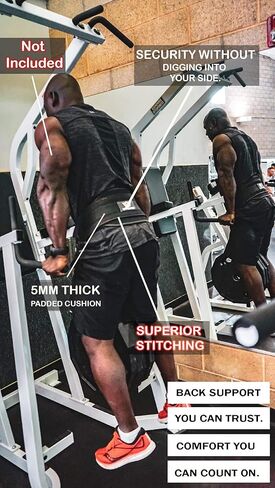 حزام غمس مرجح من Hypeletics - حزام 40 بوصة مصمم للأوزان الثقيلة يحل محل السلسلة - يحمل 300 رطل لعمليات السحب الموزونة وحزام القرفصاء - أحزمة غمس لرفع الأثقال مع سلسلة in Kuwait