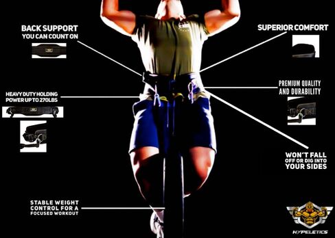 Hypeletics Weighted Dip Belt - 40 inch Strap built for Heavy weights replaces chain - Holds 300 lbs for Weighted Pull ups & Belt Squat - Weight lifting Dip Belts with chain in Saudi Arabia