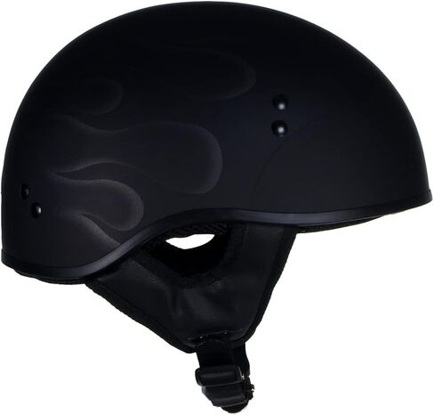 Hot Leathers Advanced Motorcycle DOT Skull Cap خوذات نصف كلاسيكية للرجال والنساء راكبي الدراجات النارية | HLT in Kuwait