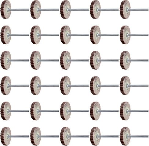 30 عبوة من أدوات الصنفرة ذات العجلات الكاشطة، 120 حبيبة 1/8 بوصة، عجلات رفرف من أكسيد الألومنيوم، أداة دوارة لطحن عجلة الصنفرة للحفر in Kuwait