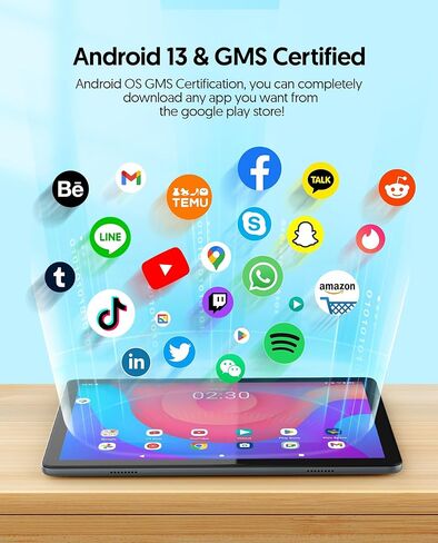 PUTECCH Android 13 Tablets 10 Inch Tablet,8GB RAM 128GB ROM,Octa-Core CPU Tablet PC,1280x800 IPS HDTouch Screen,2+8MP Dual Camera,512GB Expand Support,8000mAh Battery,5G WiFi(Gray) in Kuwait