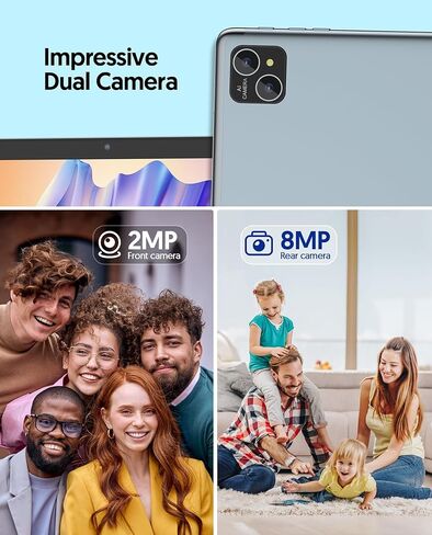 PUTECCH Android 13 Tablets 10 Inch Tablet,8GB RAM 128GB ROM,Octa-Core CPU Tablet PC,1280x800 IPS HDTouch Screen,2+8MP Dual Camera,512GB Expand Support,8000mAh Battery,5G WiFi(Gray) in Kuwait