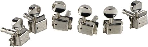 IKN Guitar Tuning Pegs 6-in-line Nickel Guitar Tuners Machine Heads Tuning Pegs Keys Set Fit Fender Strat/Tele Style Guitar Part in Saudi Arabia