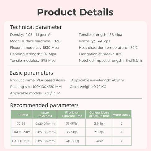 Creality Plant-Based 3D Printer Resin UV-Curing 3D Resin with High Precision Low Odor Quick Curing Excellent Fluidity PLA-Based Resin for LCD 3D Printers Rose Powder 500g (1.1lbs) in Saudi Arabia