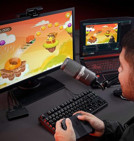 حزمة البث المباشر AVerMedia BO311 مع بطاقة التقاط وكاميرا ويب 1080 بكسل وميكروفون USB للبث والألعاب والكمبيوتر المحمول والكمبيوتر الشخصي ودعم Twitch وMixer وYouTube والمزيد in Kuwait