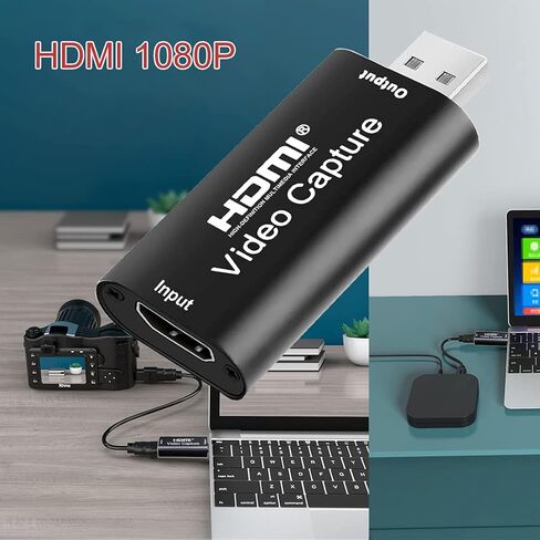 بطاقات التقاط الصوت والفيديو من GRACETOP، بطاقة التقاط HDMI 1080p 60 إطارًا في الثانية للألعاب، تدفق متوافق مع نينتندو سويتش، PS3/4، Xbox One، Twitch، YouTube in Kuwait