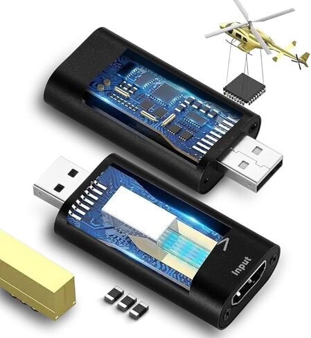 بطاقات التقاط الصوت والفيديو من GRACETOP، بطاقة التقاط HDMI 1080p 60 إطارًا في الثانية للألعاب، تدفق متوافق مع نينتندو سويتش، PS3/4، Xbox One، Twitch، YouTube in Kuwait