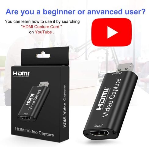 بطاقات التقاط الصوت والفيديو من GRACETOP، بطاقة التقاط HDMI 1080p 60 إطارًا في الثانية للألعاب، تدفق متوافق مع نينتندو سويتش، PS3/4، Xbox One، Twitch، YouTube in Kuwait
