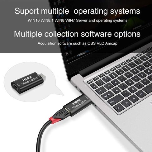 بطاقات التقاط الصوت والفيديو من GRACETOP، بطاقة التقاط HDMI 1080p 60 إطارًا في الثانية للألعاب، تدفق متوافق مع نينتندو سويتش، PS3/4، Xbox One، Twitch، YouTube in Kuwait