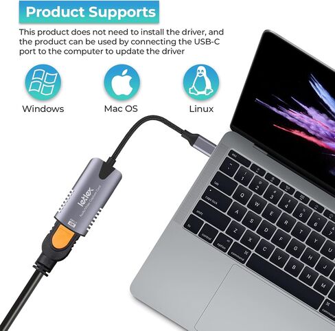 Video Capture Card USB -A HDMI Adapter 4k HDMI Video Recorder & Capture Card for Streaming 4k HDMI Video Capture Card HDMI Recorder USB Capture Card HDMI Video Capture Card Gaming Video Card in Saudi Arabia
