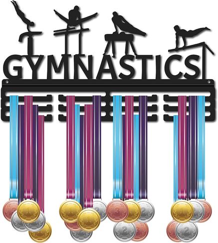 CREATCABIN Running Medal Hanger Display Sports Medal Holder Over 60+ Medals Award Iron Holder Rack Frame Wall Mounted Hanging for Medalist Runner Gymnastics Marathon Athlete Gift 15.7 x 5.9 Inch in Kuwait