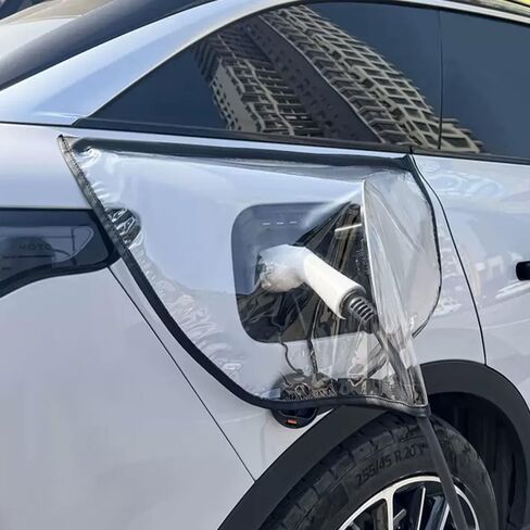 غطاء منفذ شاحن Ecogenix EV [حماية من جميع الأحوال الجوية] غطاء منفذ شاحن EV مغناطيسي، غطاء قابس شاحن السيارة الكهربائية، مطر ثلجي شتوي مقاوم للماء في الهواء الطلق، مناسب لجميع المركبات الكهربائية ذات الهيكل الفولاذي in Kuwait