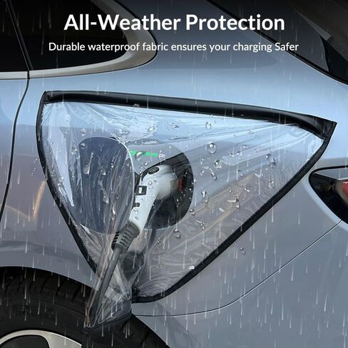 غطاء منفذ شاحن Ecogenix EV [حماية من جميع الأحوال الجوية] غطاء منفذ شاحن EV مغناطيسي، غطاء قابس شاحن السيارة الكهربائية، مطر ثلجي شتوي مقاوم للماء في الهواء الطلق، مناسب لجميع المركبات الكهربائية ذات الهيكل الفولاذي in Kuwait