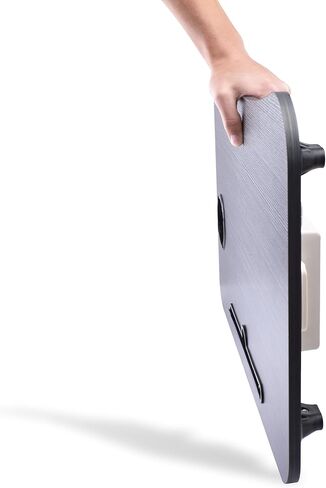 BloxBerry Collapsible Lap Desk - Black Bed Laptop Table, Cup Holder, Storage Tray, Tablet Slot - Work from Home & Online Learning in Saudi Arabia