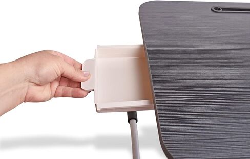 BloxBerry Collapsible Lap Desk - Black Bed Laptop Table, Cup Holder, Storage Tray, Tablet Slot - Work from Home & Online Learning in Saudi Arabia