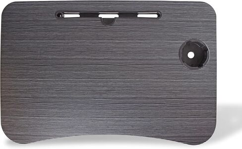 BloxBerry Collapsible Lap Desk - Black Bed Laptop Table, Cup Holder, Storage Tray, Tablet Slot - Work from Home & Online Learning in Saudi Arabia