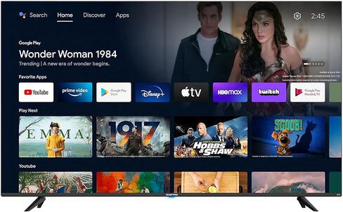 تلفزيون Sceptre الذكي مقاس 55 بوصة بدقة 4K UHD من Google مع جهاز تحكم عن بعد صوتي HDR ومساعد Google المدمج في Chromecast، سلسلة A باللون الأسود 2023 in Kuwait