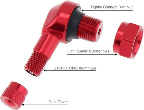Windance 2pcs Motorcycle Wheel Tire Tubeless Valve Stems,Aluminum Alloy 90 Degree Angle Valve Air Stems in Saudi Arabia