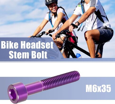uxcell Multicolor Universal M6x35 Bike Stem Bolt Bicycle Bike Headset Stem Bolt Bike Bicycle Accessory in Saudi Arabia