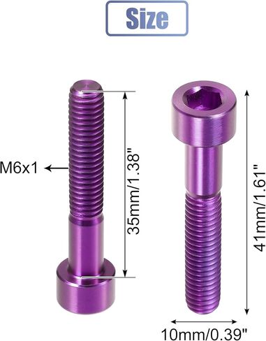uxcell Multicolor Universal M6x35 Bike Stem Bolt Bicycle Bike Headset Stem Bolt Bike Bicycle Accessory in Saudi Arabia