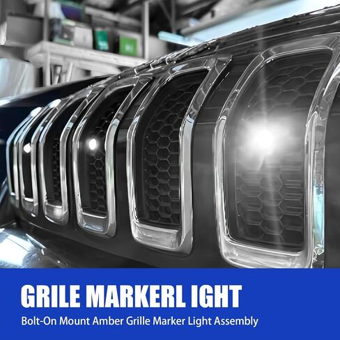 UGSHY 3 PCS Car LED Eagle Eye Light, 12V 6500K 0.7In Waterproof Vehicle Front Grille Marker Lights, Universal Durable Motorcycle Daytime Running Spotlight for Truck RV Pickup Car (White Light) in Saudi Arabia
