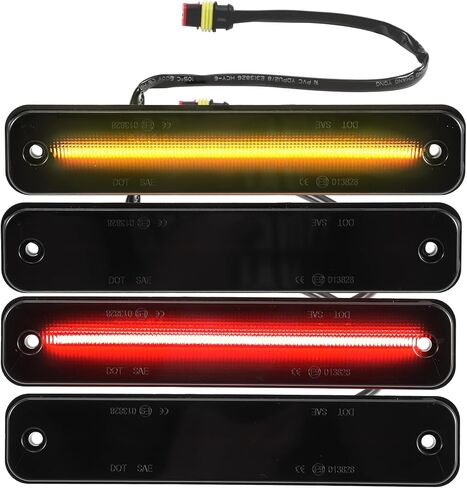A ABSOPRO LED Side Marker Light 25952319 15114677 Front Rear Turn Signal Lights Fender Sidemarker Lamps for Hummer H2 2003-2009 Black Lens Amber Red Light 2 Pair in Saudi Arabia
