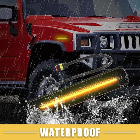 A ABSOPRO LED Side Marker Light 25952319 15114677 Front Rear Turn Signal Lights Fender Sidemarker Lamps for Hummer H2 2003-2009 Black Lens Amber Red Light 2 Pair in Saudi Arabia