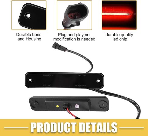 A ABSOPRO LED Side Marker Light 25952319 15114677 Front Rear Turn Signal Lights Fender Sidemarker Lamps for Hummer H2 2003-2009 Black Lens Amber Red Light 2 Pair in Saudi Arabia