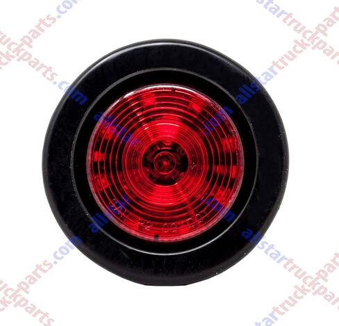 All Star Truck Parts] 2x Amber + 2x Red 2.5" 12 Led Round Side Marker Clearance Lights Grommet Flush Mount, Sealed Truck Trailer with Reflex Lens, IP67 Waterproof- Super Bright DOT SAE P2 FMVSS 180 in Saudi Arabia