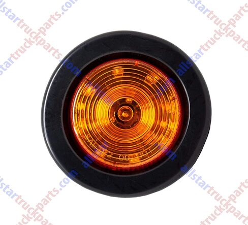 All Star Truck Parts] 2x Amber + 2x Red 2.5" 12 Led Round Side Marker Clearance Lights Grommet Flush Mount, Sealed Truck Trailer with Reflex Lens, IP67 Waterproof- Super Bright DOT SAE P2 FMVSS 180 in Saudi Arabia