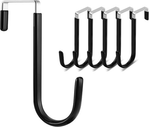 FLOWRALiKI Over The Door Hook, 6 Pack Door Hooks for Hanging Clothes, Towels, Coats, and More in Kuwait