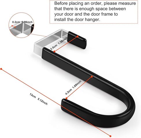 FLOWRALiKI Over The Door Hook, 6 Pack Door Hooks for Hanging Clothes, Towels, Coats, and More in Kuwait