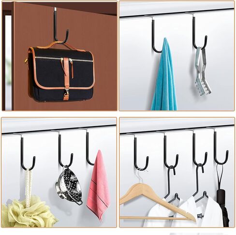 FLOWRALiKI Over The Door Hook, 6 Pack Door Hooks for Hanging Clothes, Towels, Coats, and More in Kuwait