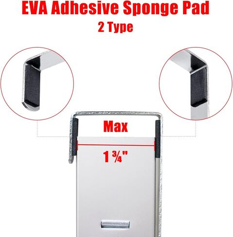ZANQU Single Over Door Hooks, Metal Hook Organizer for Hanging Coats, Towels, Hats, Robes, Fit 1.5" to 1.75", Widened Design for Stability (4, Silver) in Saudi Arabia