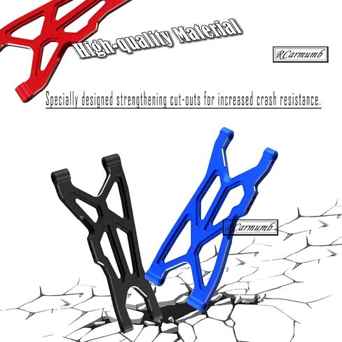Suspension A Arms Upgrades Part for Arrma 1/8 Typhon 3S BLX 4x4, 1/10 Big Rock 3S BLX V3,4-Pack Aluminum Front Rear RC Swings Arms Hop Ups,Replace Part#AR330543 AR330540,Navy Blue in Saudi Arabia