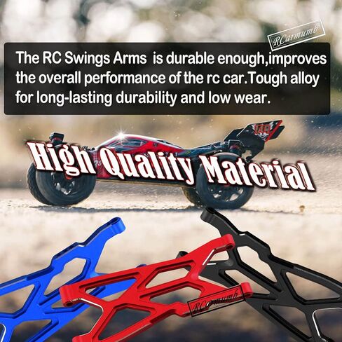 Suspension A Arms Upgrades Part for Arrma 1/8 Typhon 3S BLX 4x4, 1/10 Big Rock 3S BLX V3,4-Pack Aluminum Front Rear RC Swings Arms Hop Ups,Replace Part#AR330543 AR330540,Navy Blue in Saudi Arabia