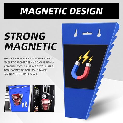 NOEAIKE 2-Pack Magnetic Wrench Organizer,Tool Trays Holder 24 Pcs Wrenches for SAE(1/4" - 15/16") and Metric(6mm-24mm),Tool Organizers for Steel Tool Box Drawer Chest in Saudi Arabia