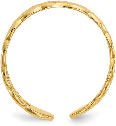 Solid 14k Yellow Gold Celtic Knot Irish Claddagh Toe Ring Adjustable in Saudi Arabia