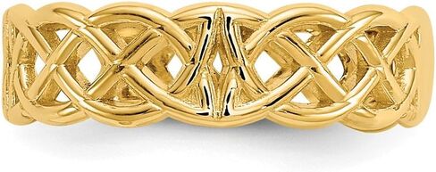 Solid 14k Yellow Gold Celtic Knot Irish Claddagh Toe Ring Adjustable in Saudi Arabia