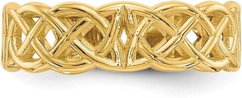 Solid 14k Yellow Gold Celtic Knot Irish Claddagh Toe Ring Adjustable in Saudi Arabia