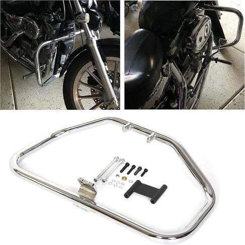 ECOTRIC Engine Crash Bar Compatible with 1986-2003 Harley Sportster 883 XLH883; 1996-2003 1200 Custom XL1200C Sport XL1200S; 1984-1985 Roadster XLS XR 1000 XR 1000; 2002-2003 883R XL883R in Saudi Arabia