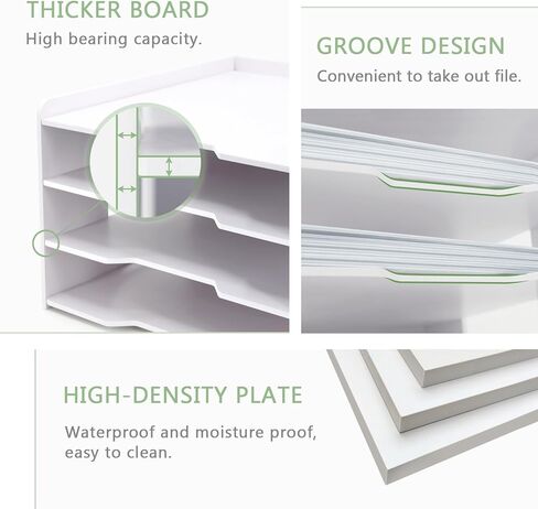 SONGWAY Scrapbook Paper Organizer 12x12-4 Tier File Organizer for Desk, Scrapbook Paper Storage, Paper Holder, 12x12 Stackable Paper Trays, Desktop Paper Storage Organizer Cube for Home Office in Kuwait