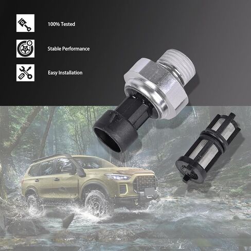 Oil Pressure Sensor Oil Pressure Switch with Filter 12677836 Compatible with Chevy Corvette,Express,Silverado,Suburban,SSR,Trailblazer &GMC Sierra,Savana & Cadillac Escalade & Pontiac & Isuzu in Kuwait