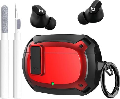 Beats Studio Buds/Studio Buds+ غطاء حافظة 2021/2023 مشبك قفل للرجال مع مجموعة تنظيف، حافظة واقية GARTOO Beat Studio Bud Plus مع أداة تنظيف للنساء والفتيات والأطفال باللون الأسود in Kuwait