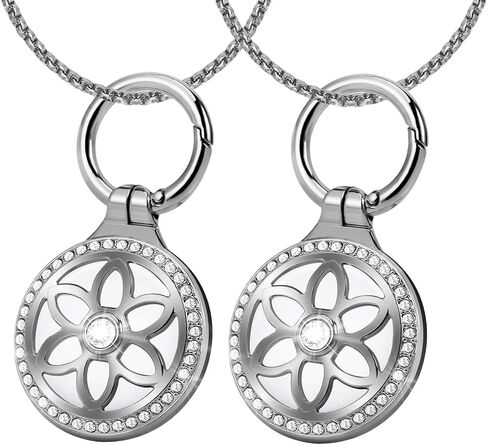 [2 Pack] Air Tag Necklace for Adults,Metal Badge Air Tag Watch Neck lace,29in Adjustable Alloy Necklace with Air tag Holder for Apple air tag in Kuwait