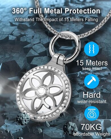 [2 Pack] Air Tag Necklace for Adults,Metal Badge Air Tag Watch Neck lace,29in Adjustable Alloy Necklace with Air tag Holder for Apple air tag in Kuwait