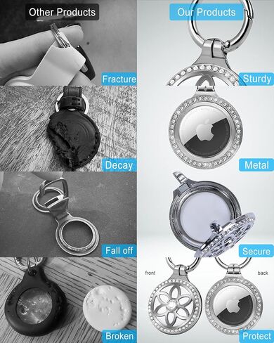 [2 Pack] Air Tag Necklace for Adults,Metal Badge Air Tag Watch Neck lace,29in Adjustable Alloy Necklace with Air tag Holder for Apple air tag in Kuwait