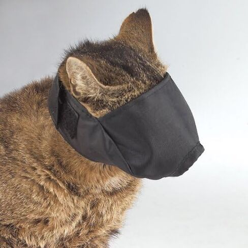 Guardian Gear Nylon Cat Muzzles — Versatile Muzzles for Cats - Medium, Black in Saudi Arabia