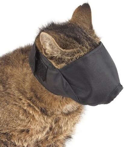 Guardian Gear Nylon Cat Muzzles — Versatile Muzzles for Cats - Medium, Black in Saudi Arabia